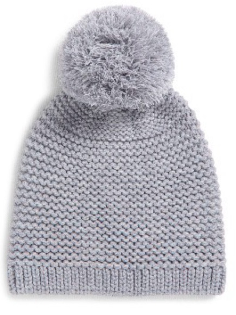 Ugg Chunky Knit Beanie with Pompom NWT Grey